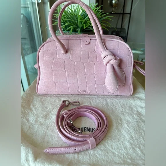 Jacquemus Turismo Small - Pink Suede - Picture 6 of 14